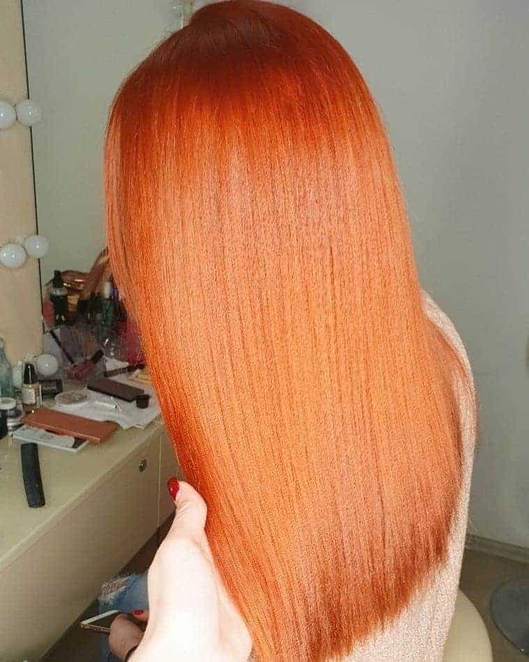 Bright Red to Light Red Ombré Hair