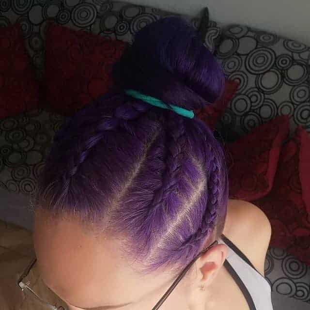 Weaved French Purple Braids