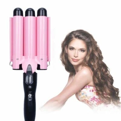 Best Multi-Barrelled Curling Iron: MODVICA 3-Barrel Ceramic Hair Crimper