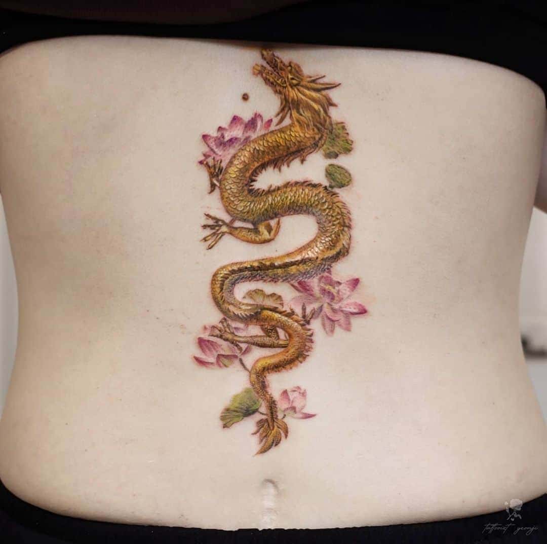 Golden Dragon Tattoo