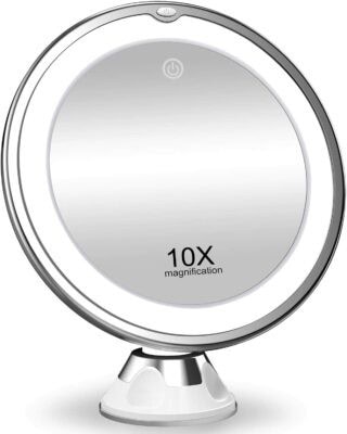 Best 10x Magnifying Mirror:  KOOLORBS Magnifying Mirror