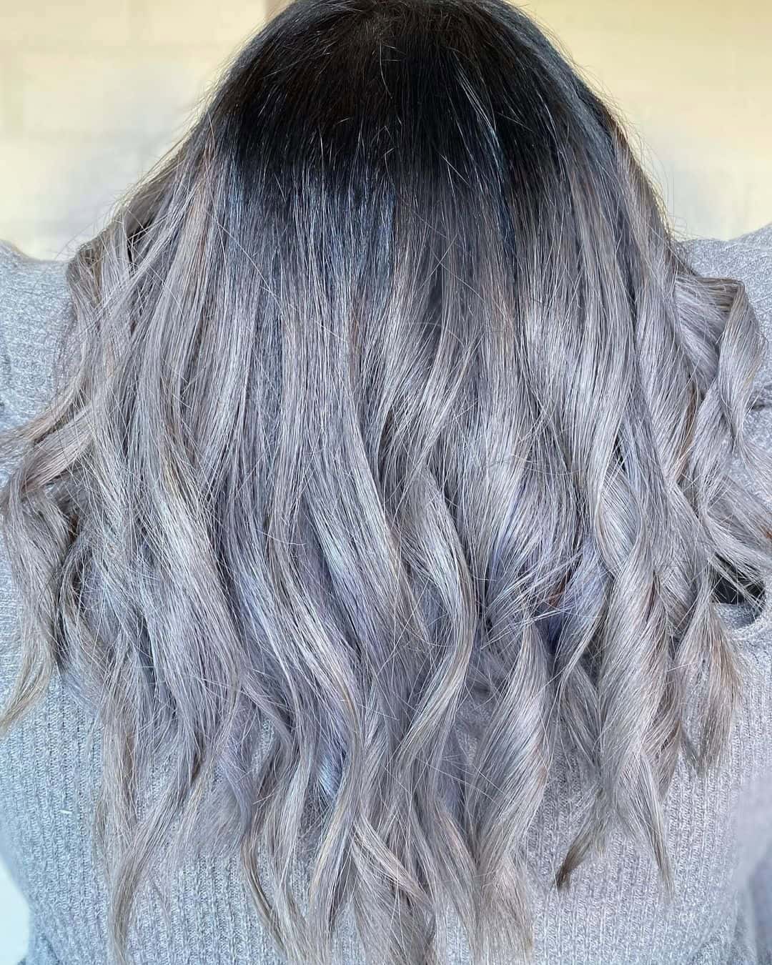 Ash Grey Soft Ombré Waves