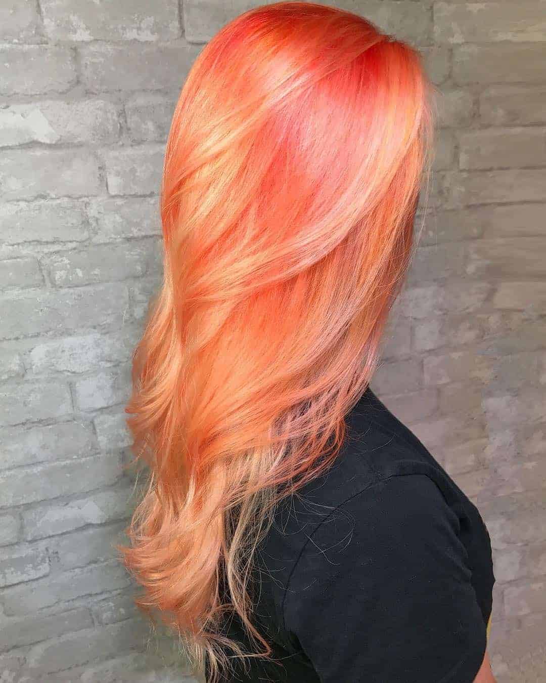 Tangerine and Orange Citrus Ombré Locks