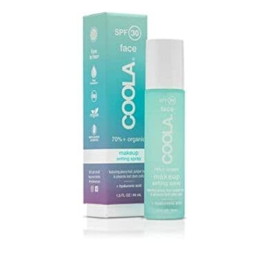 Best SPF:  Coola Organic Makeup Setting Sunscreen Spray