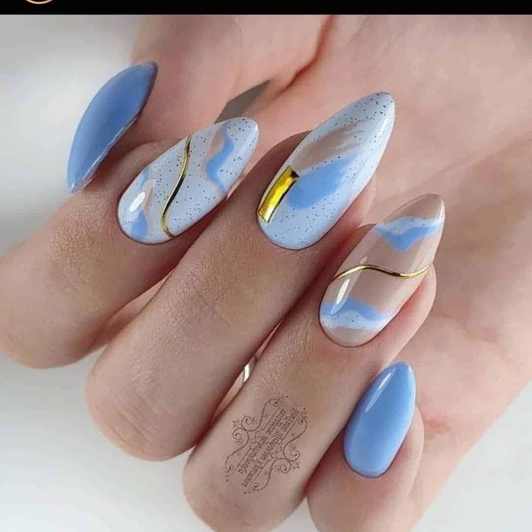 Blue Nails Abstract Art