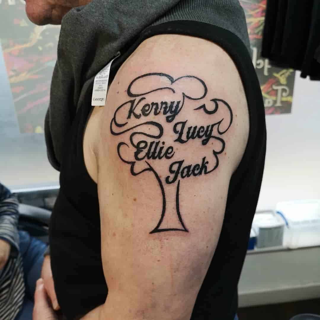 Simplistic Family Tree Tattoo