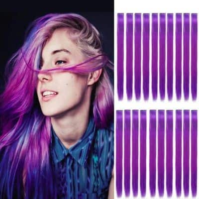 Best Party Extensions 36 Piece Rainbow Hair Extension