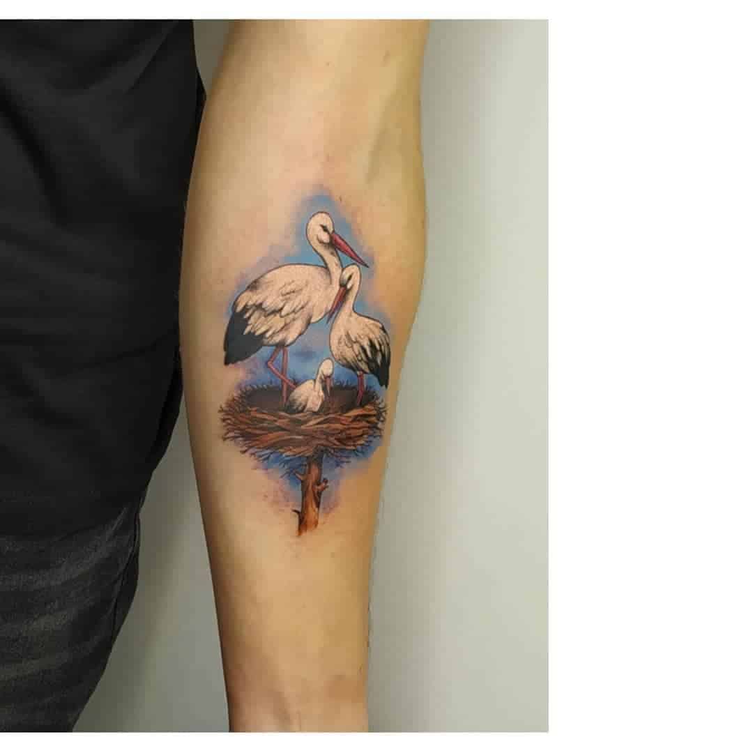 Stork Family Tattoo