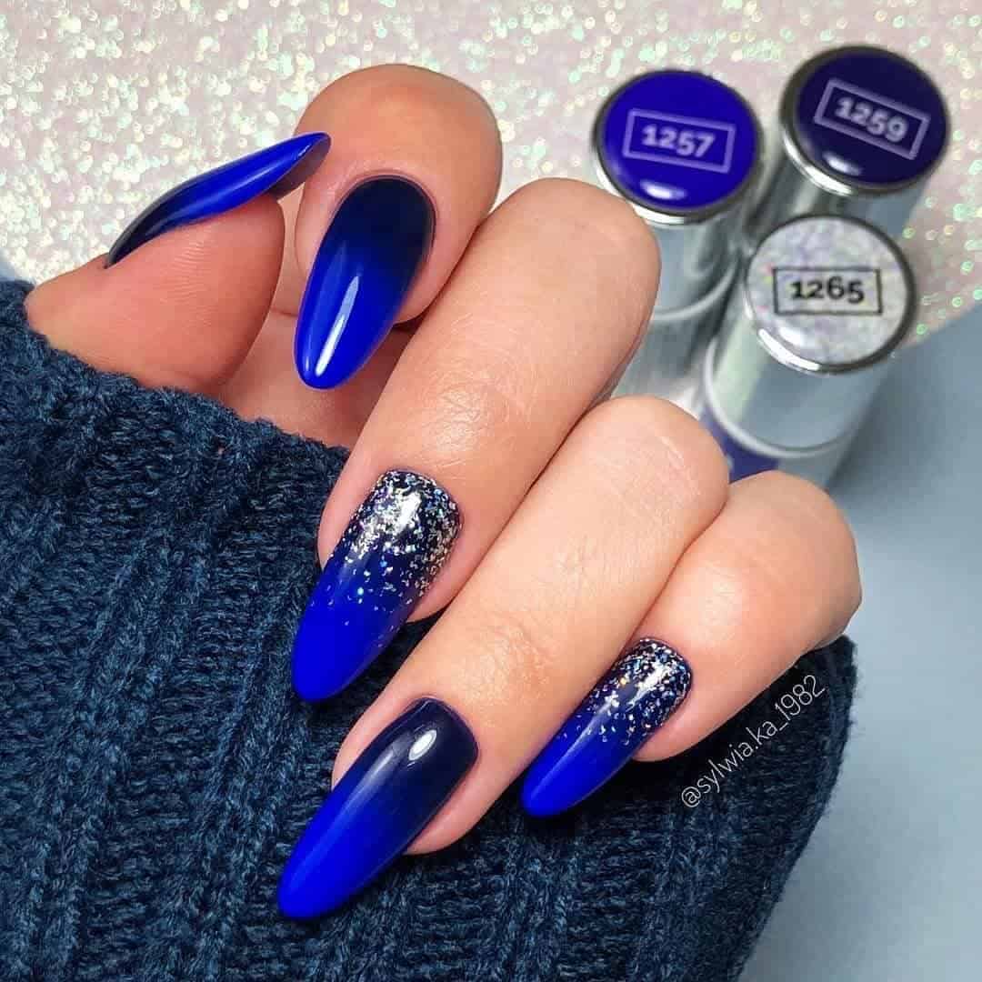 Blue Ombré Nails