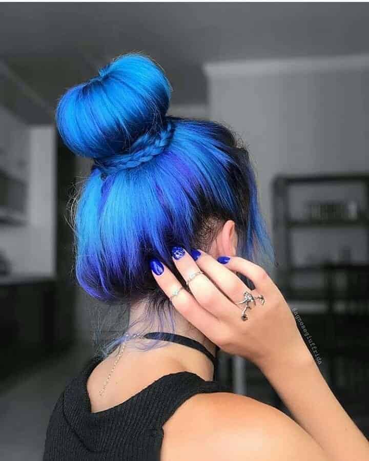 Cobalt Blue Bun