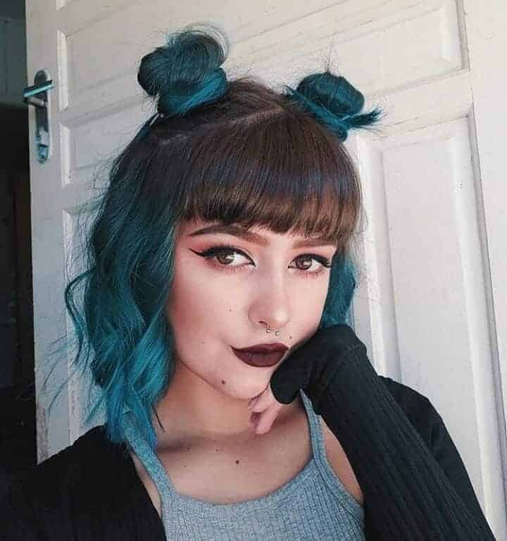 Aegean Blue Pigtail Bun