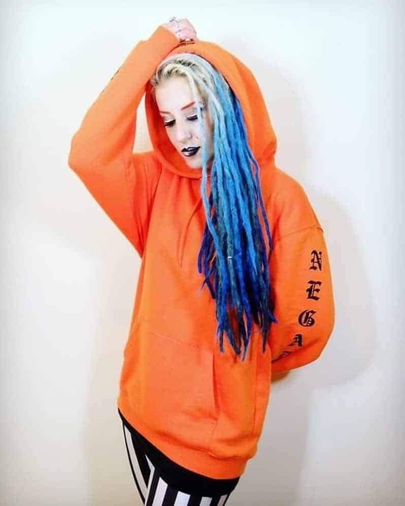 Blue Dyed Dreads