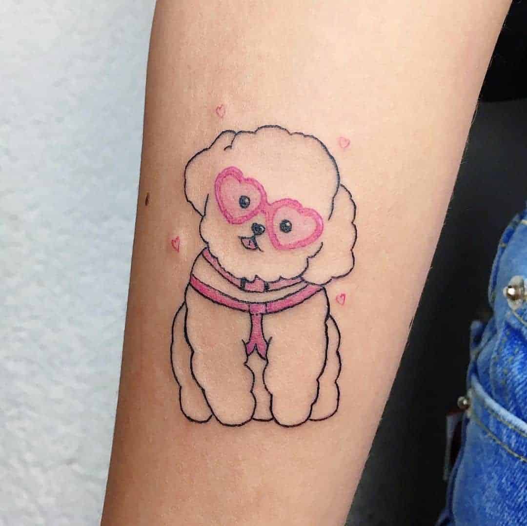 Cartoon Style Dog Tattoo