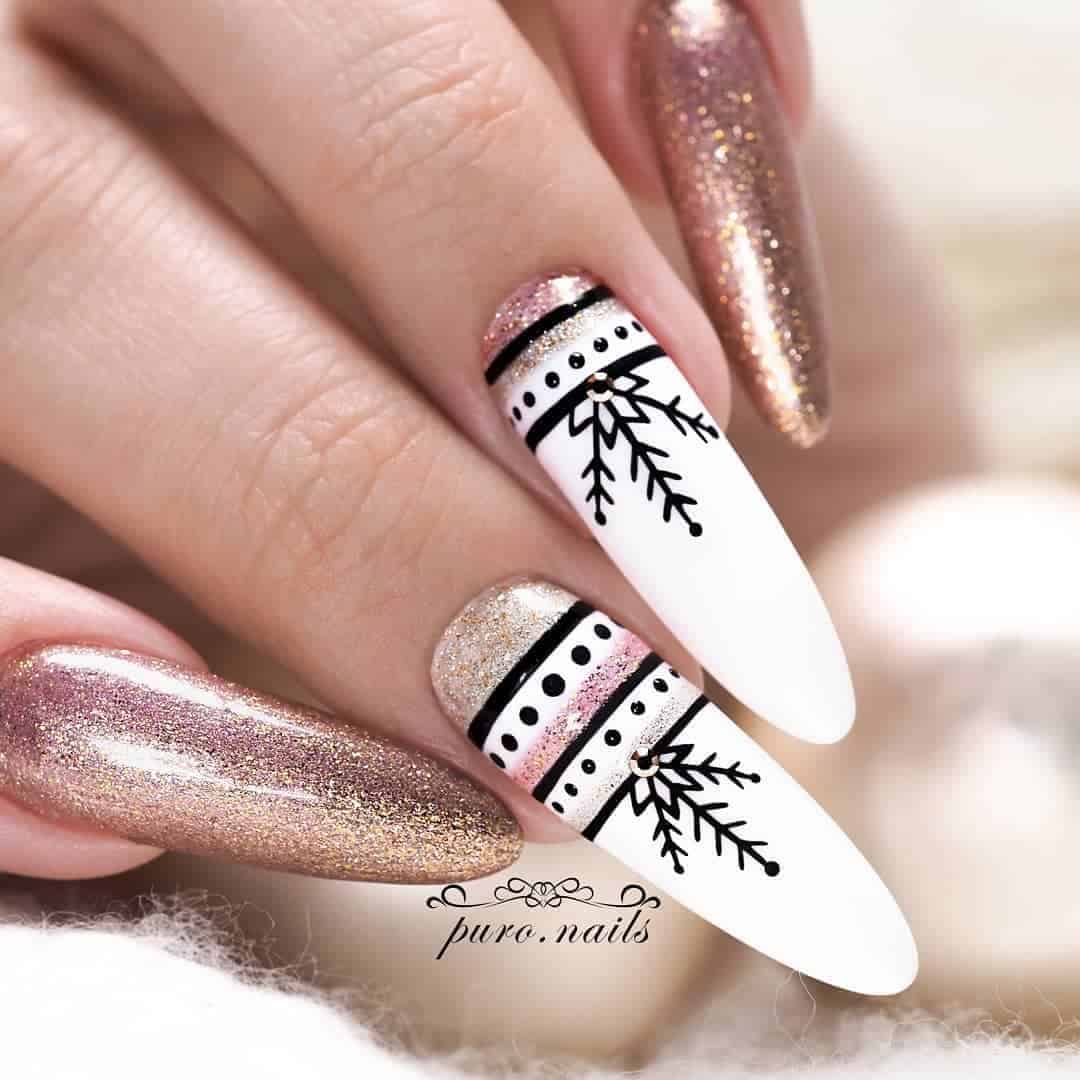 Christmas Mandala Nails