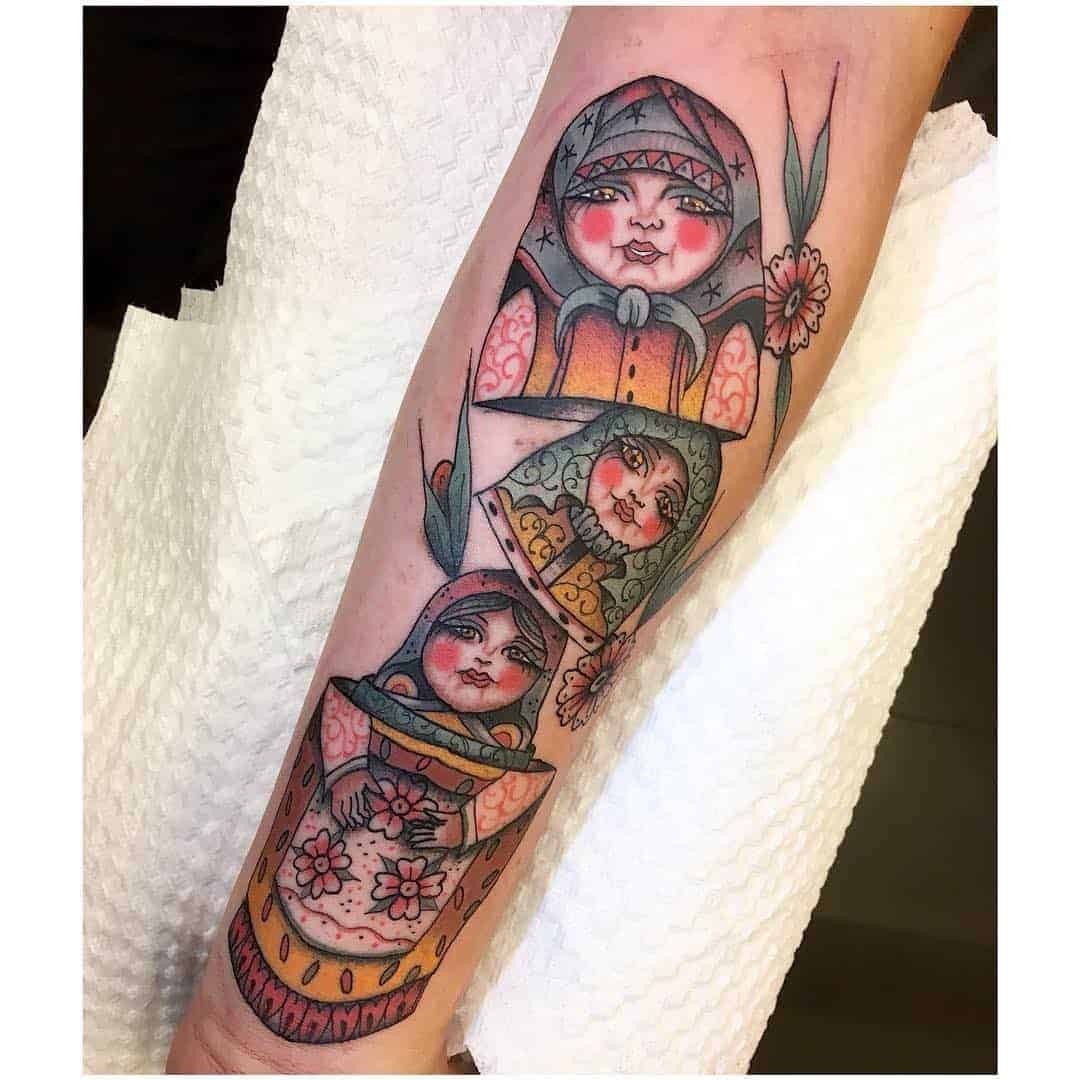 Matryoshka Dolls Family Tree Tattoo