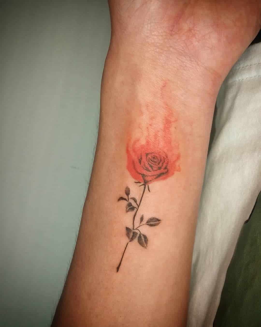 A Flaming Rose