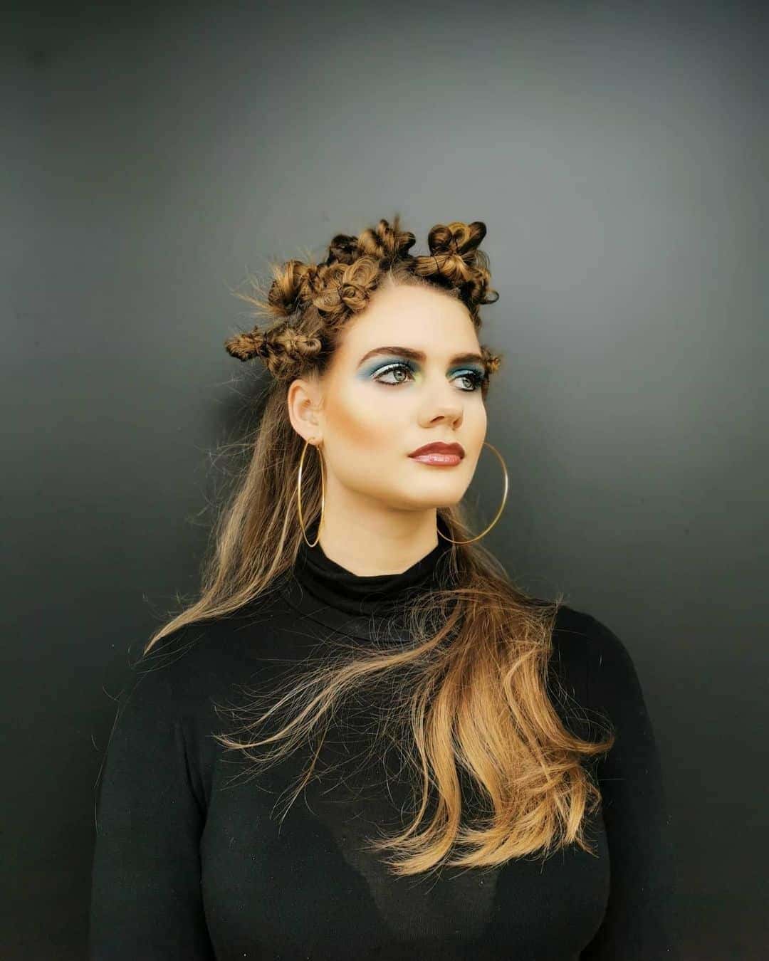 Floral Crown Brown Hair With a Golden Tinge