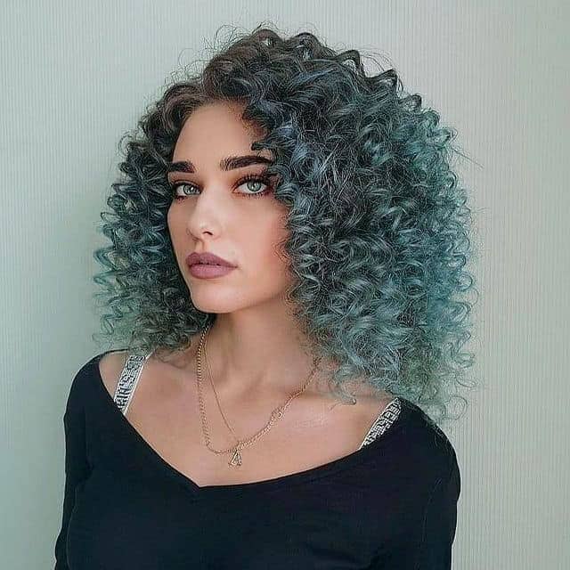 Rusty Denim Blue Curls