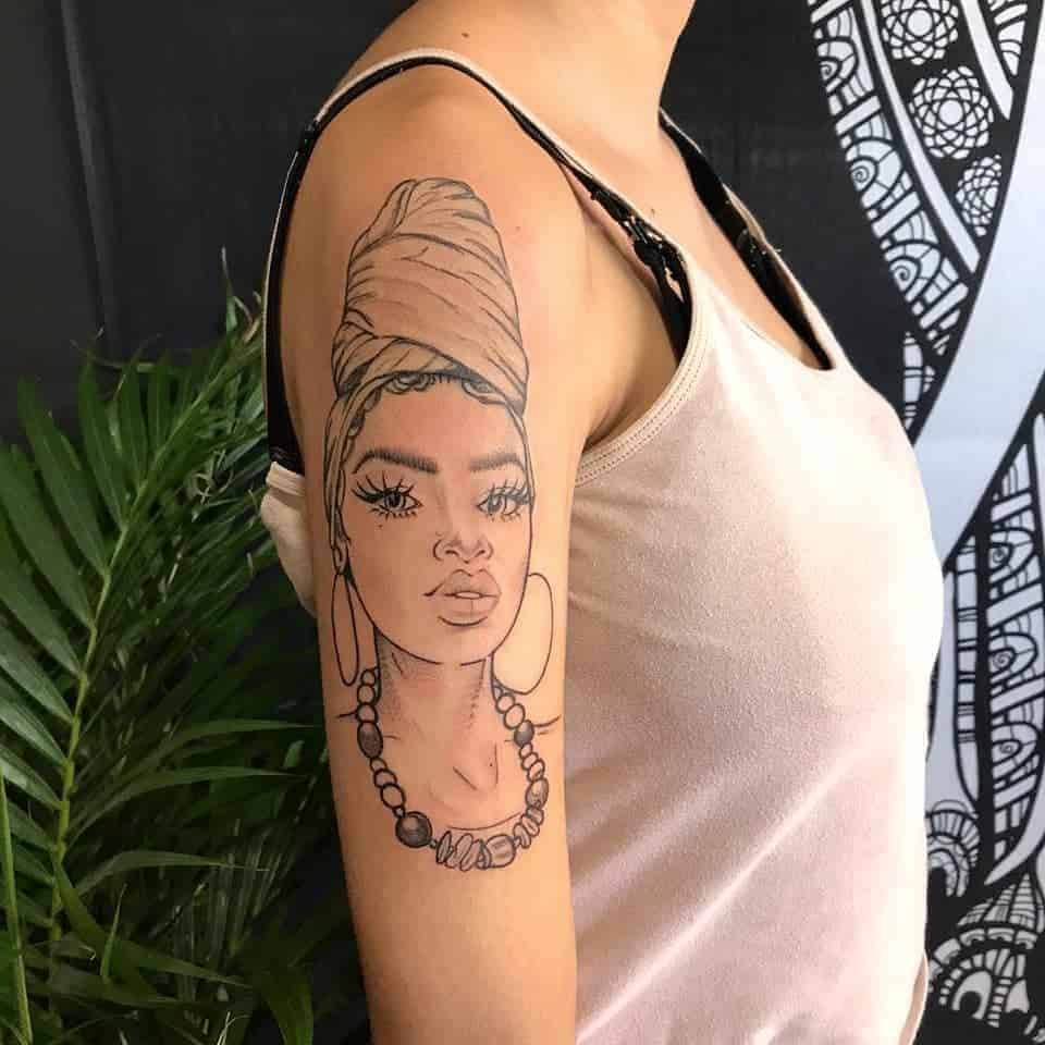 African Queen Outline With a Modern Touch