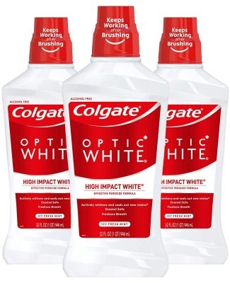 Most Long-Lasting Results Colgate Optic White Whitening Mouthwash