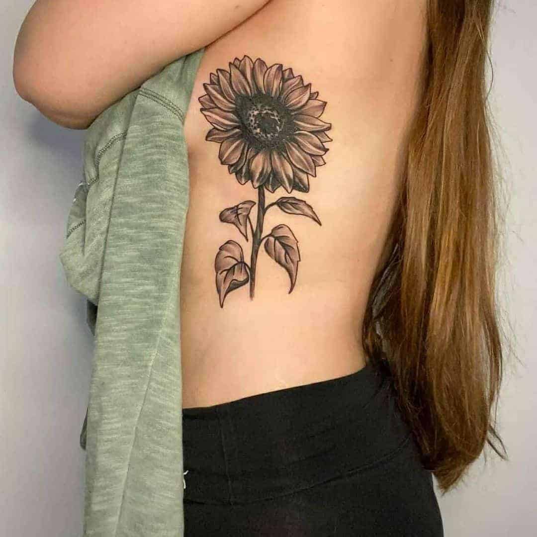 Black Sunflower Tattoo