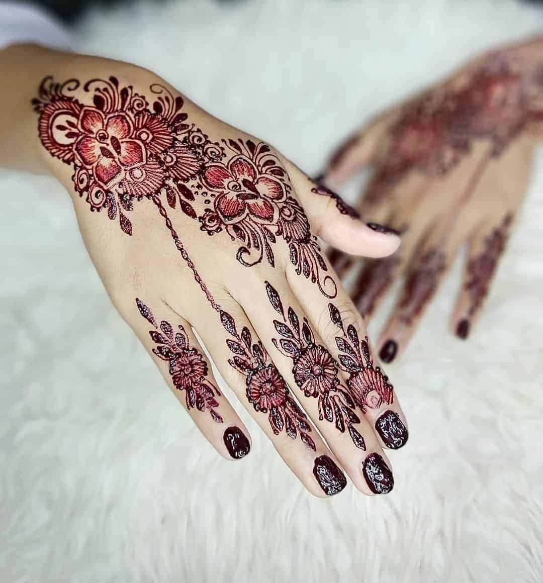 Red Bridal Henna Tattoo