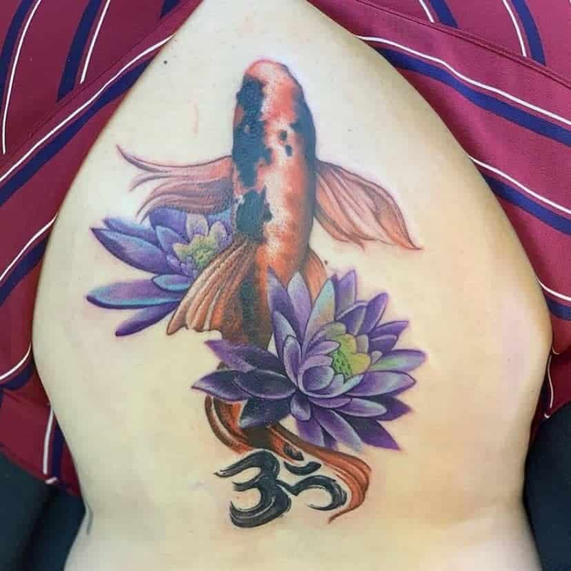 Koi Fish and Lotus Tattoo