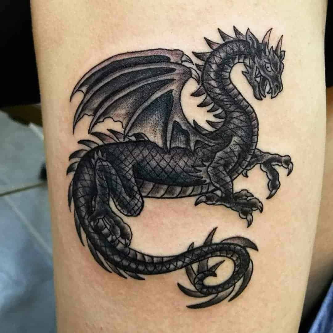 Traditional Western Dragon Tattoo