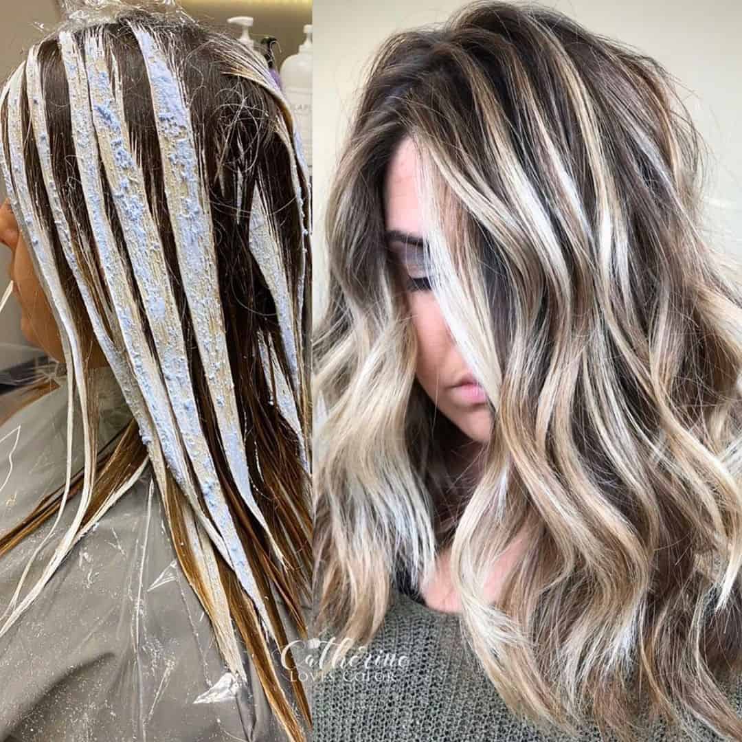 High Contrast Blonde and Brown Balayage