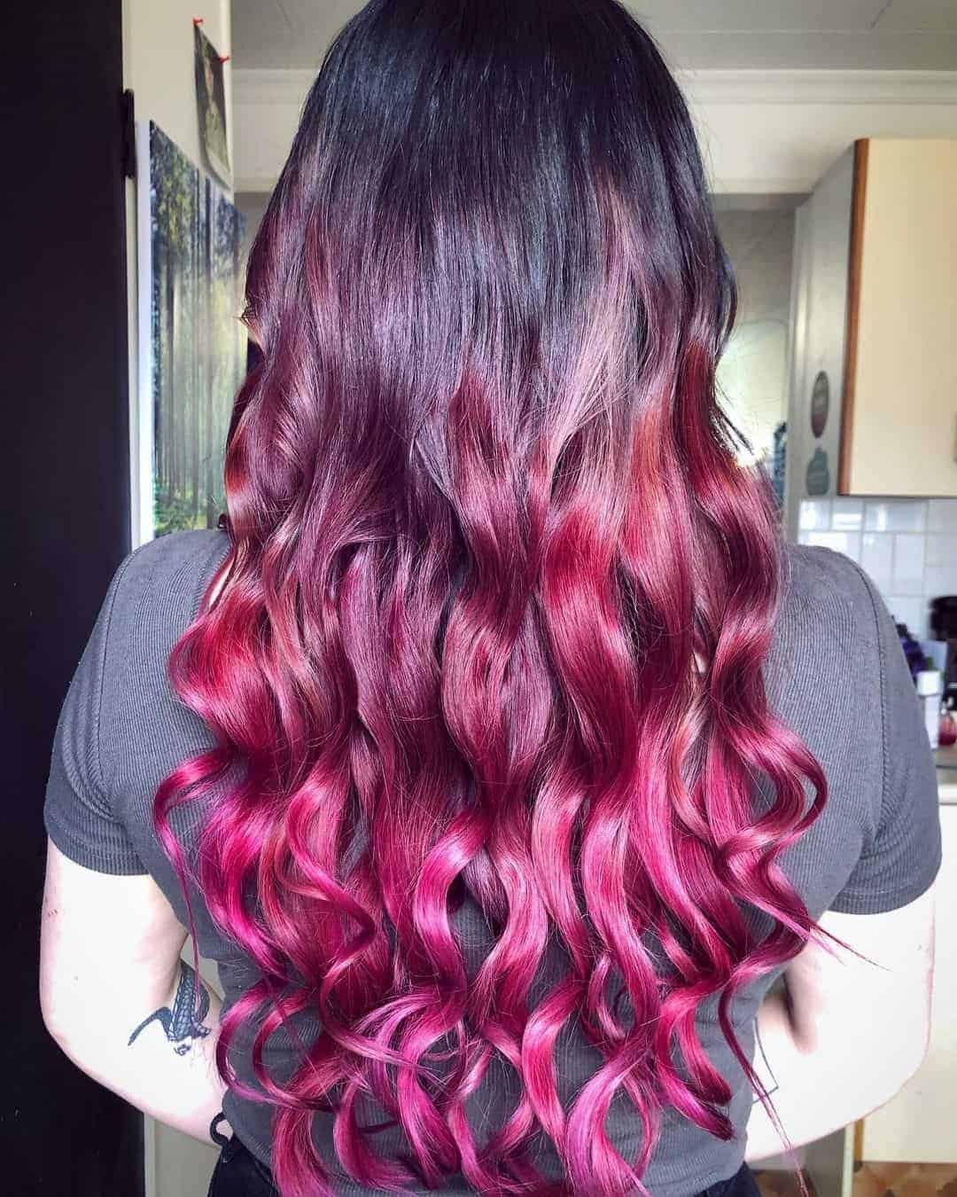 Shades of Pink Dark Ombre Locks