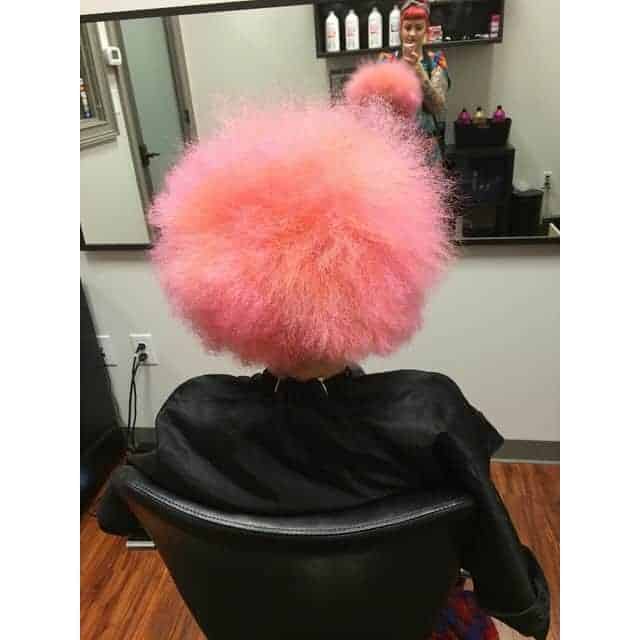 Cotton Candy Pink Afro