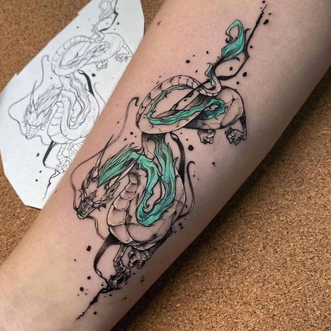 Sea Serpent Dragon Tattoo