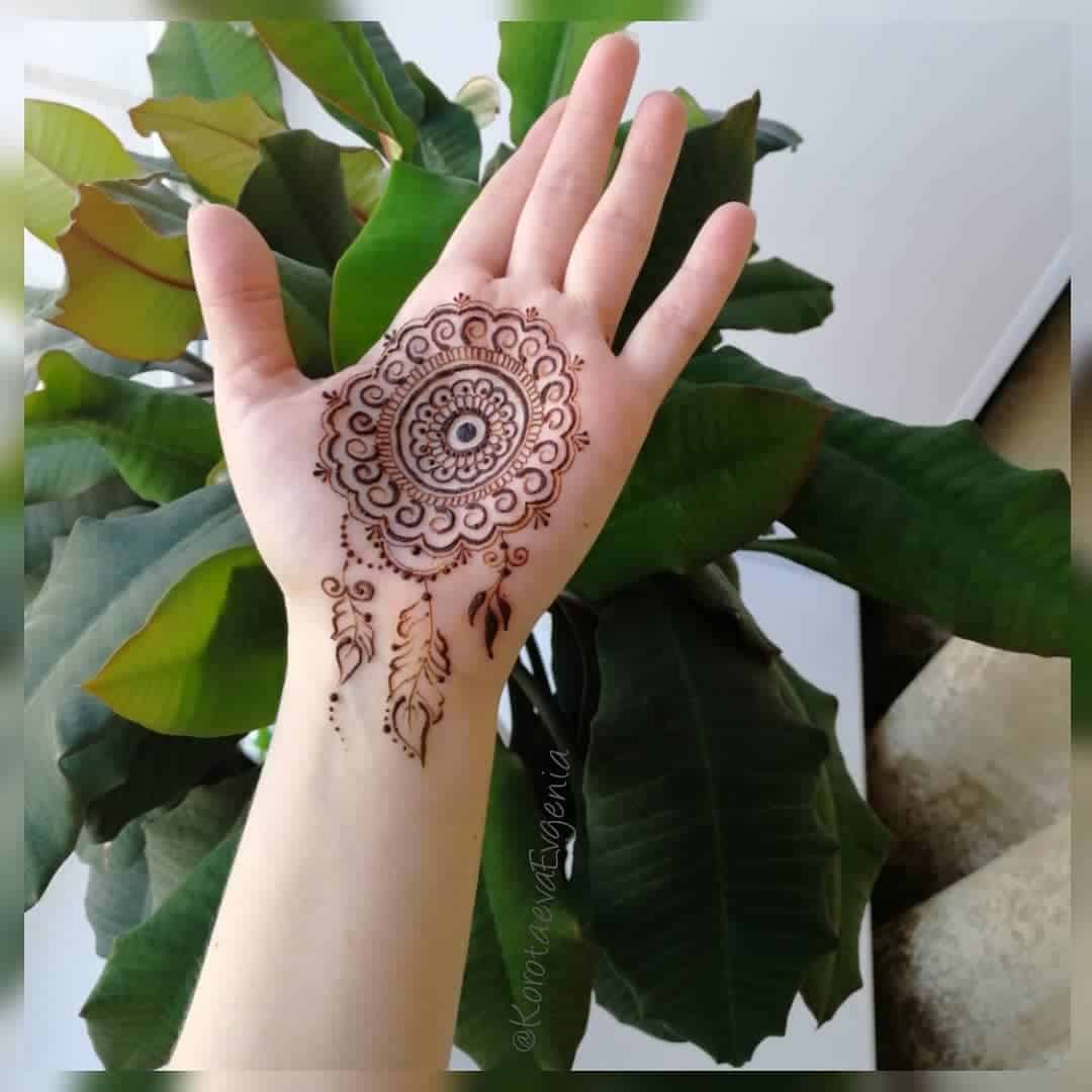 Sahasrara Palm Henna Tattoo