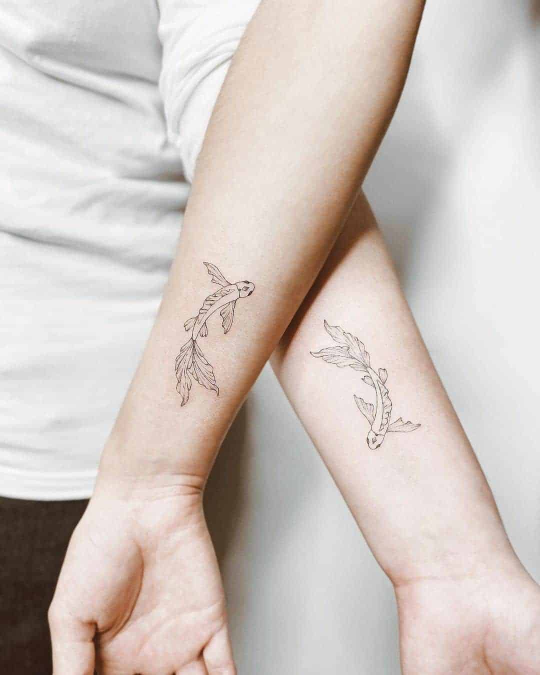 Koi Fish Matching Tattoos