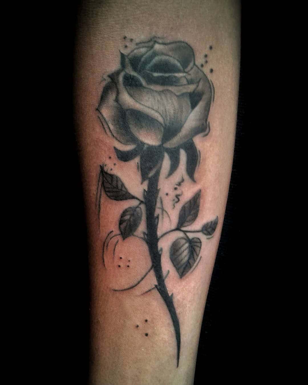 Artistic Black Rose