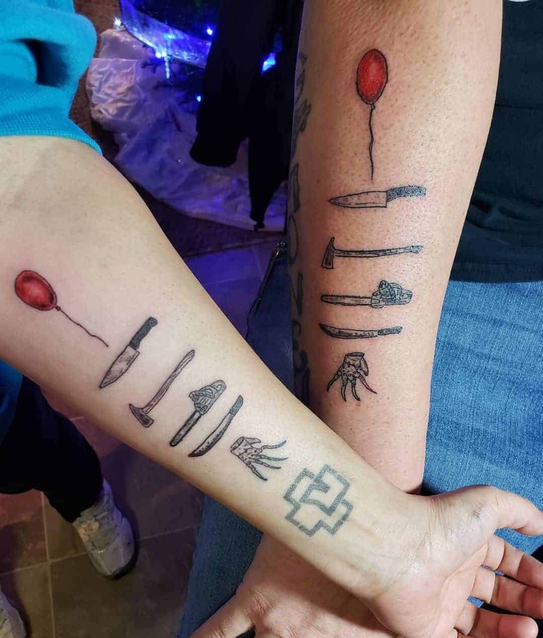 Horror Movie References Matching Tattoos