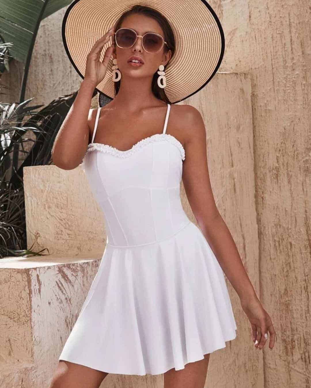 White Bathing Dress