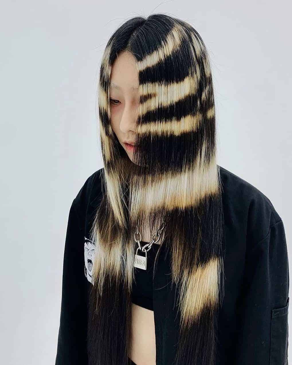 Black and Gold Zebra Hair