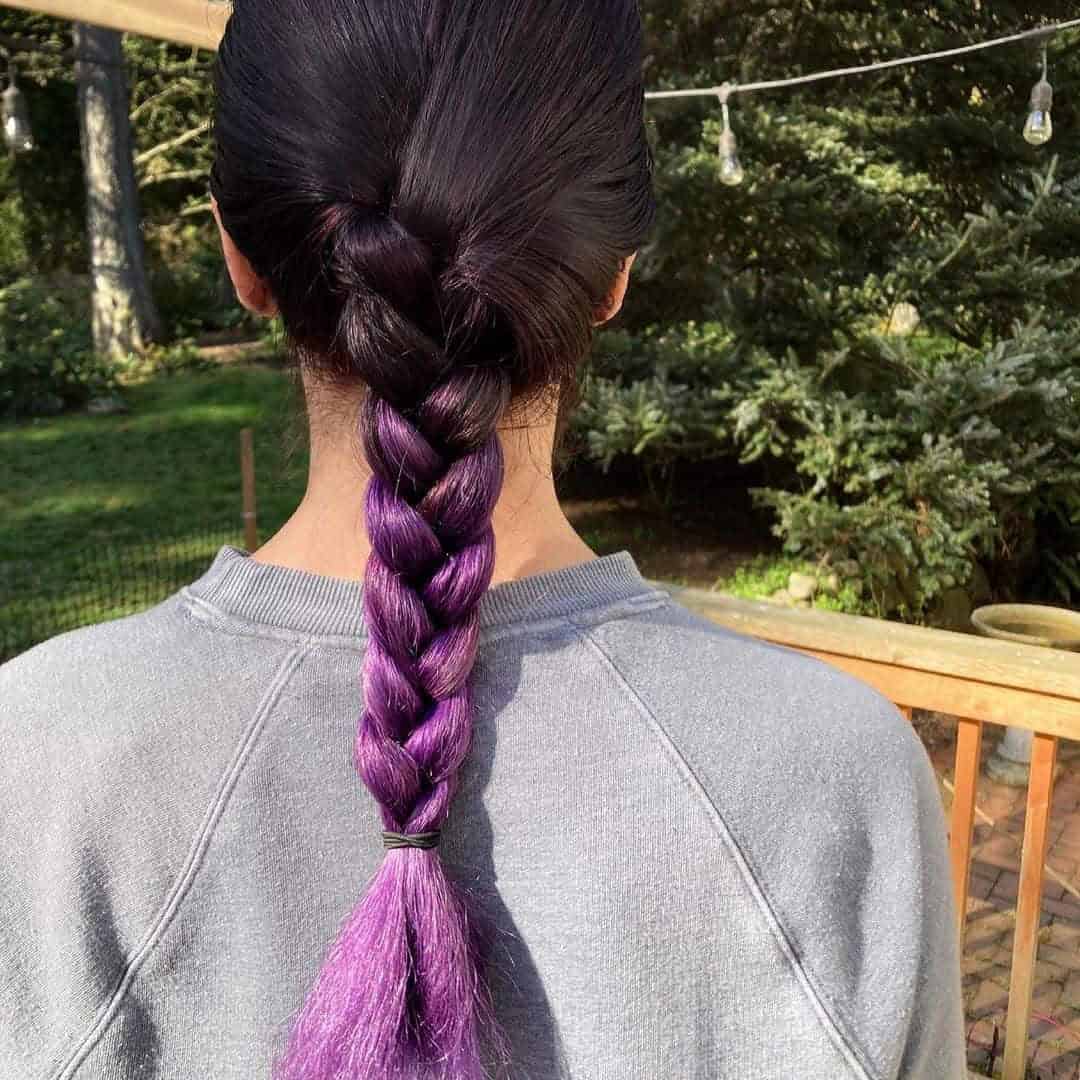 Purple Ombre Plait