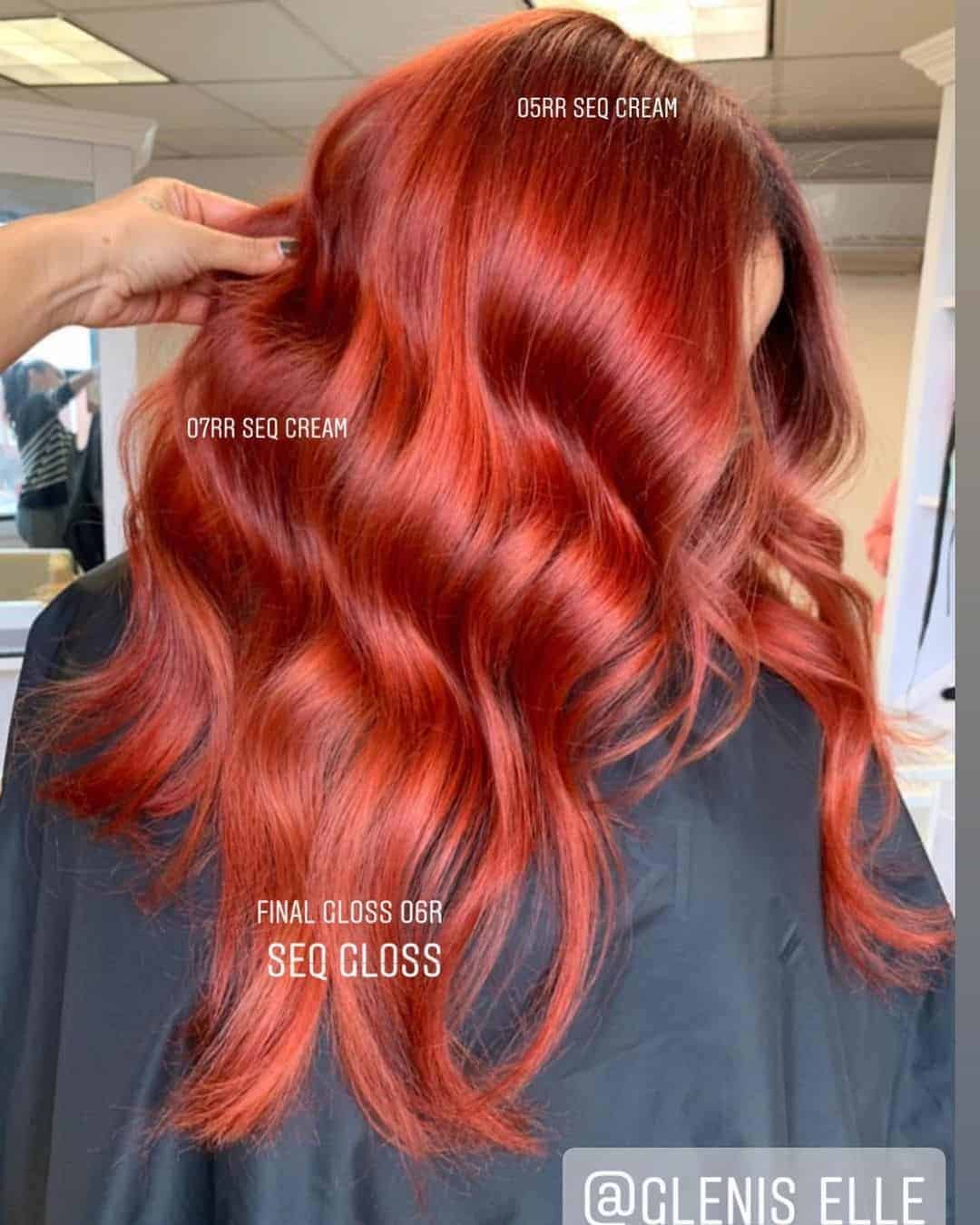 Fiery Red Ombré Tendrils