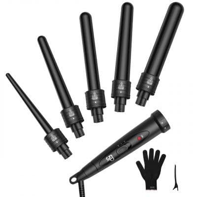 Best Budget Pick AMTOKO by Homitt 5-in-1 Curling Wand Set