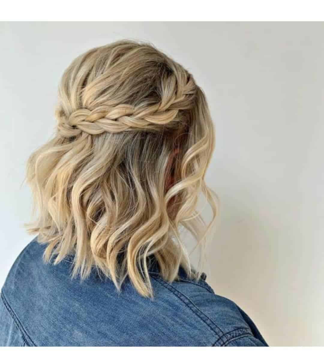 Waterfall Crown Braid With Black Highlights