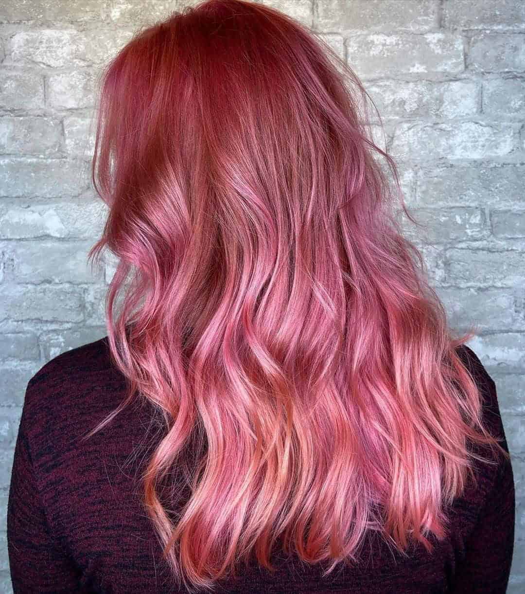 Blush Pink Ombré Hair