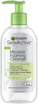 Best Face Wash with Micellar Water: Garnier SkinActive Micellar Foaming Face Wash