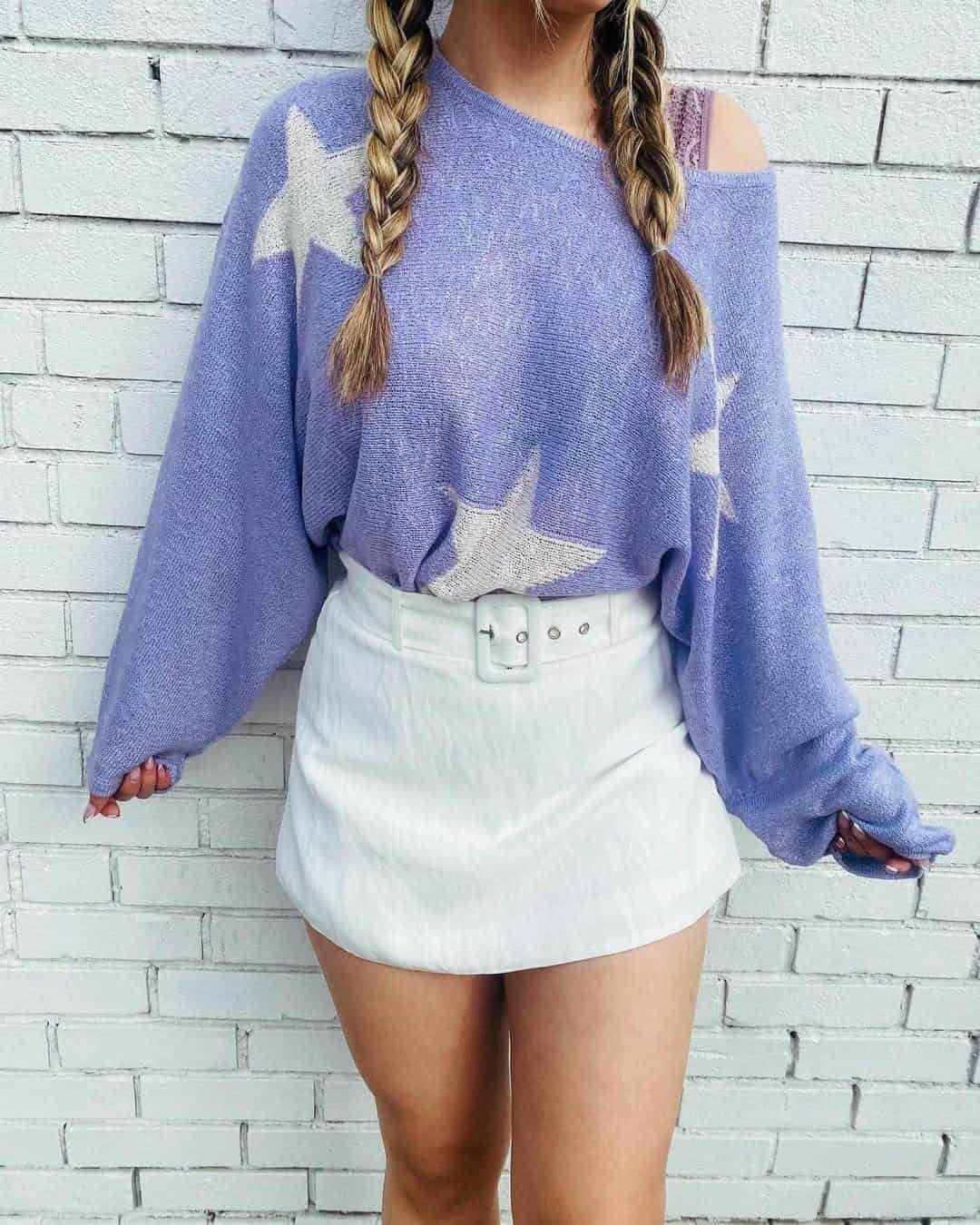 Oversized Sweater and Mini Skirt