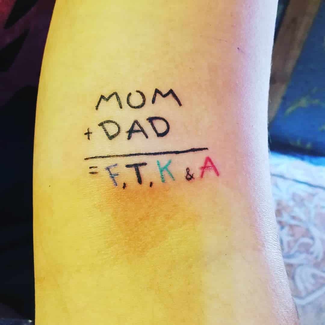 Funny Equation Family Tattoo