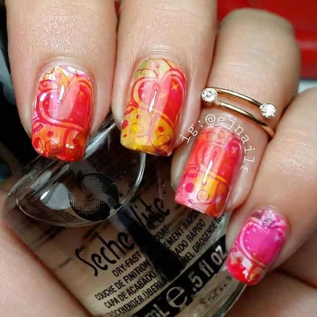 Bubblegum Hearts Nail Art