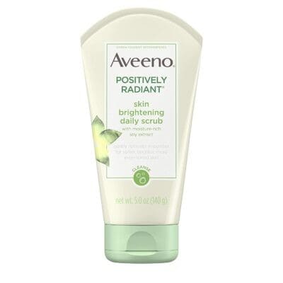 Best Exfoliating Wash for Dry Skin:  Aveeno Skin Brightening Facial Scrub