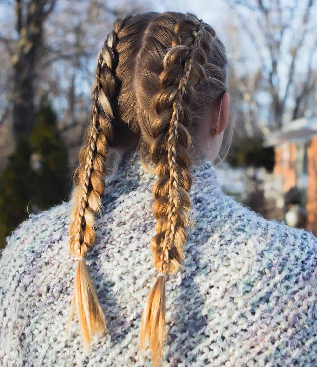 Double Stacked Dutch Braids