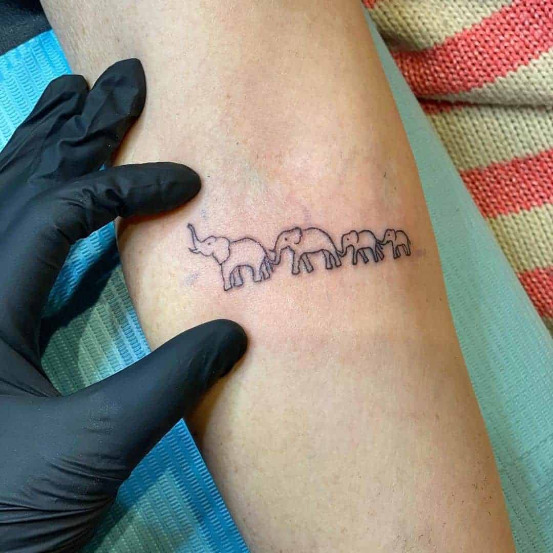 Elephant Family Tattoo